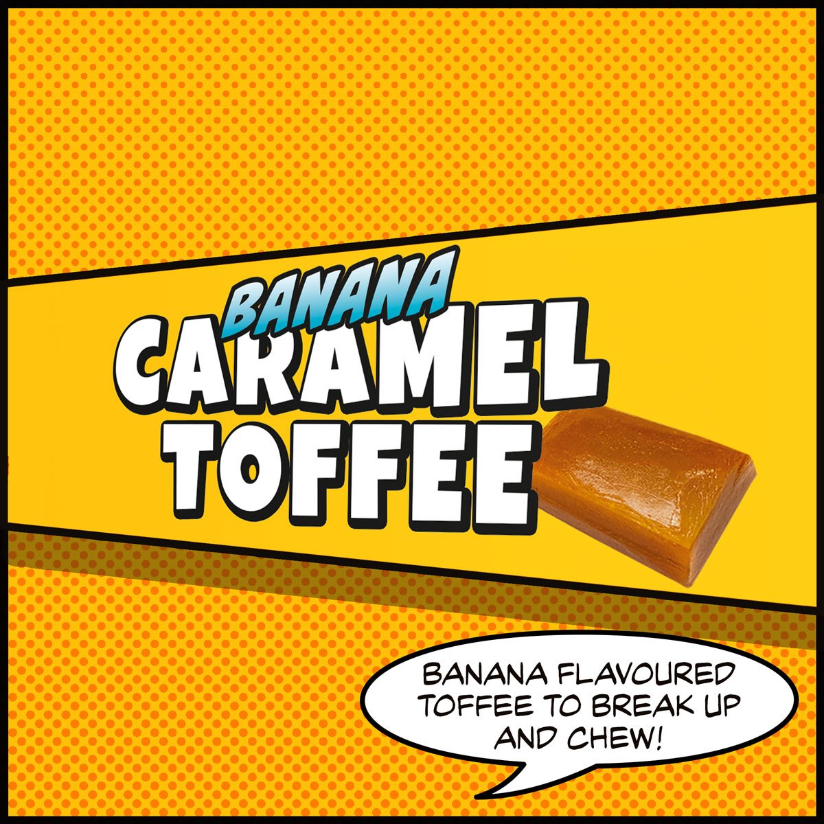 banana flavoured vegan toffee candy bar