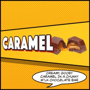 vegan caramel filled vegan chocolate candy bar