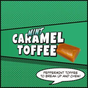 mint flavoured vegan toffee candy bar