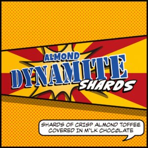 vegan chocolate candy with crunchy almond toffee