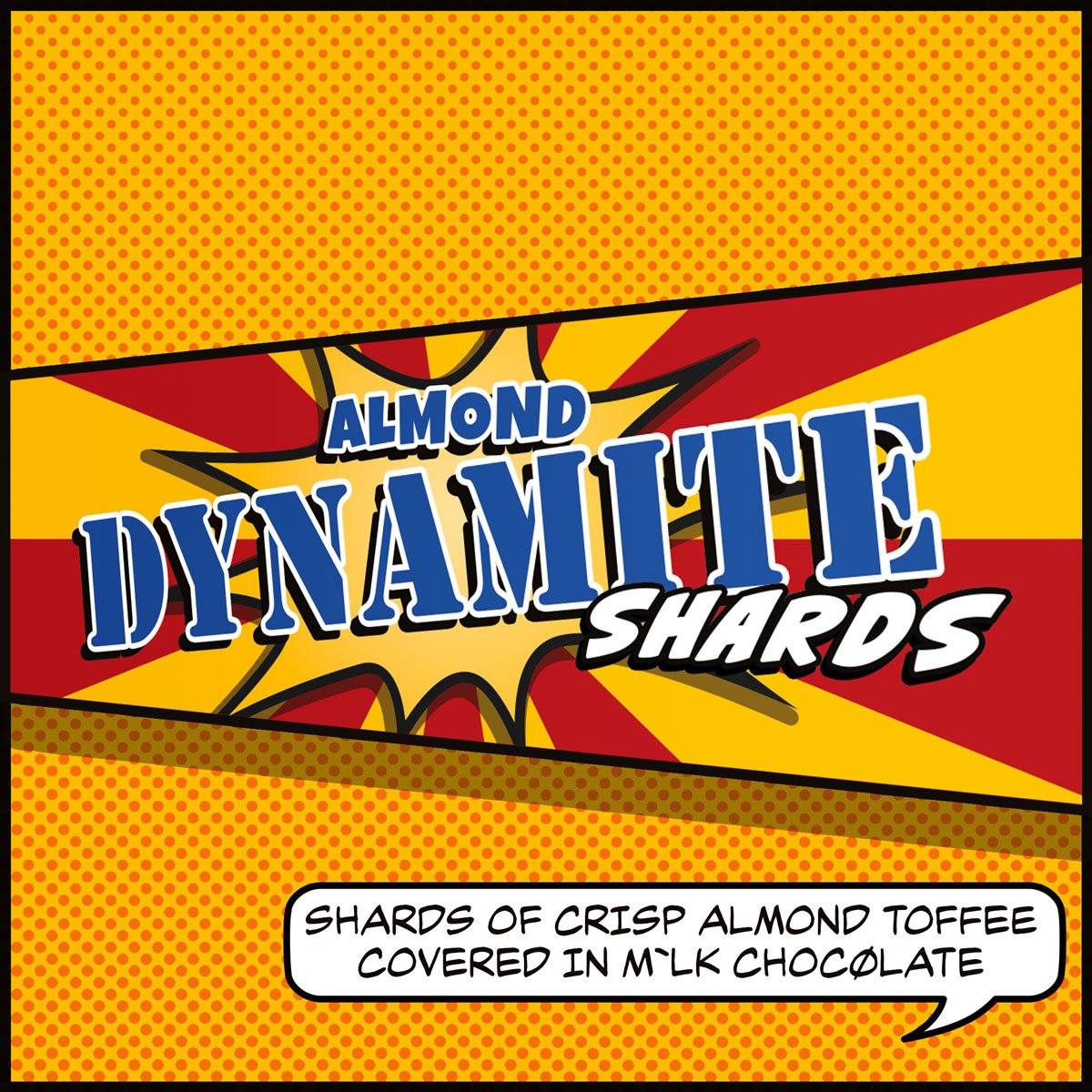 vegan chocolate candy with crunchy almond toffee