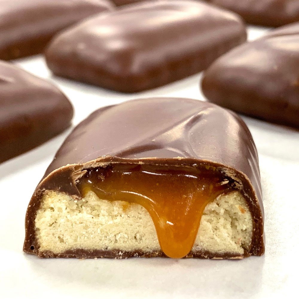 vegan caramel shortcake biscuit