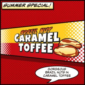Brazil nut chunks in vegan toffee